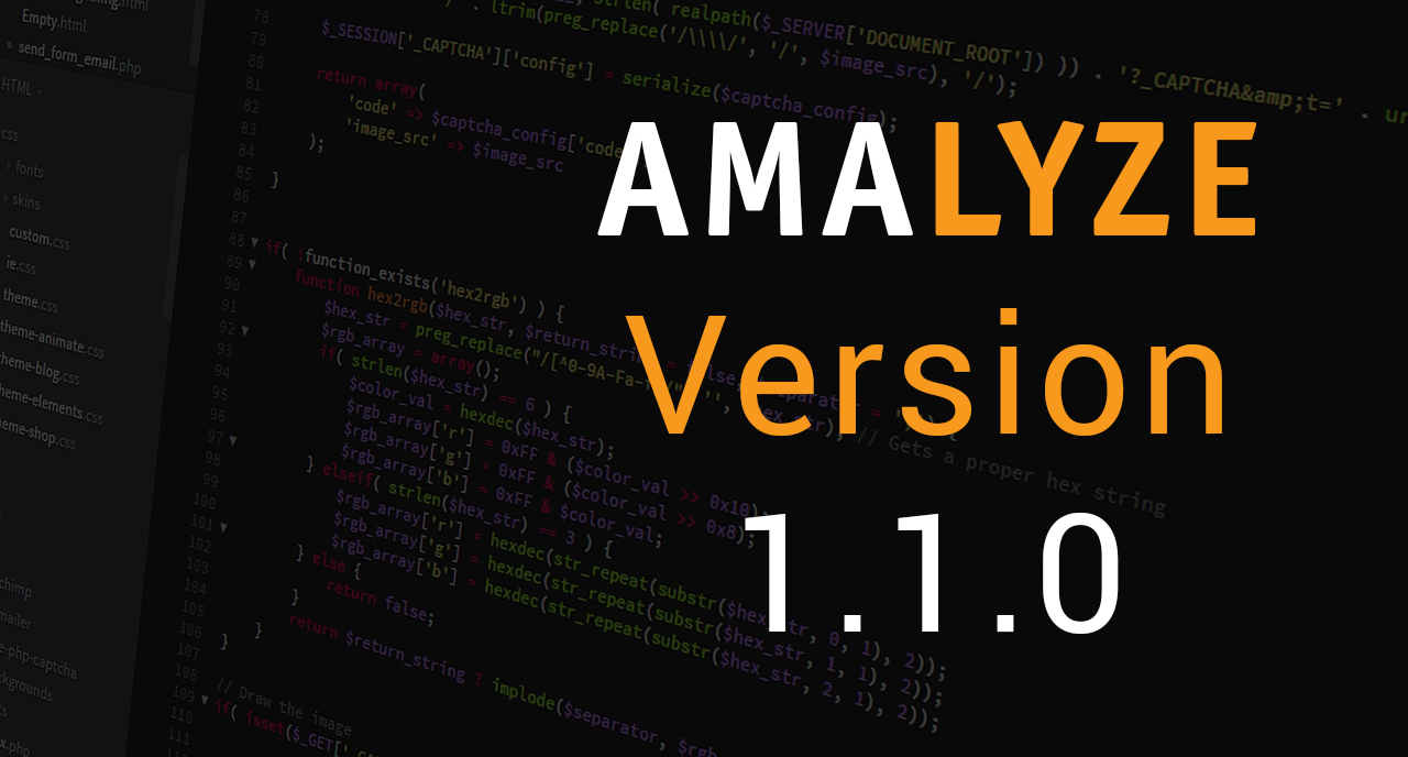 AMALYZE Version 1.1.0