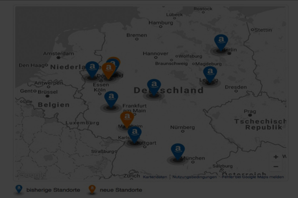 Amazon Logistikzentren in Deutschland