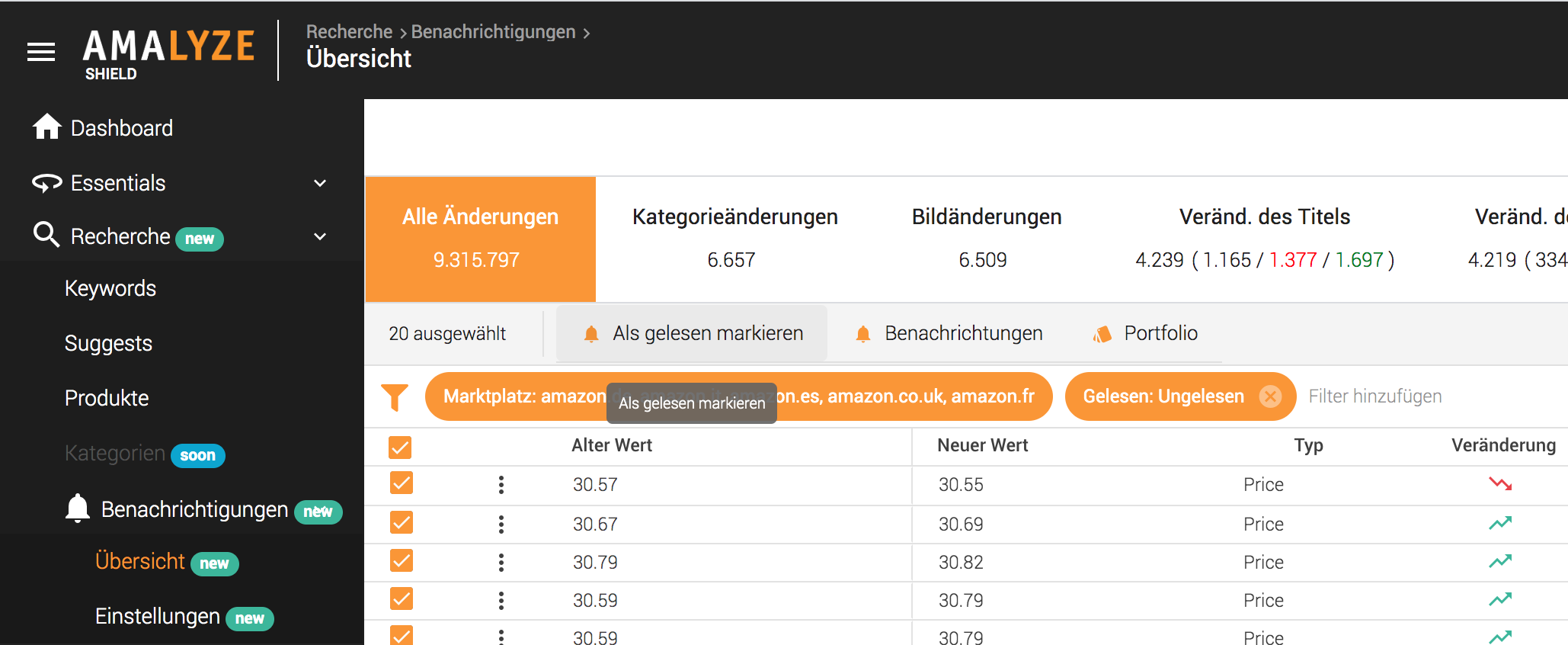 Notificatiosn FAQ_Benachrichtigungen als gelesen markieren