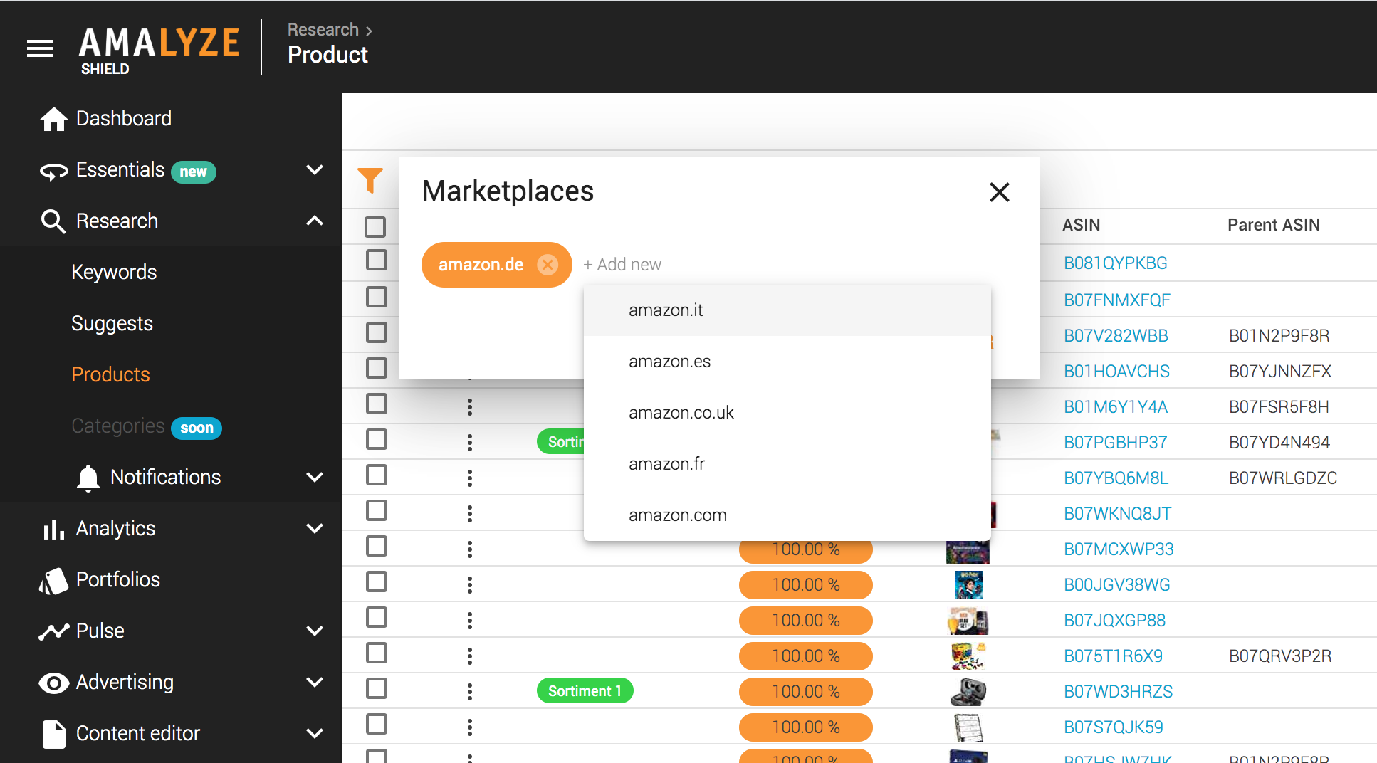 Access more marketplaces to AMALYZE Shield